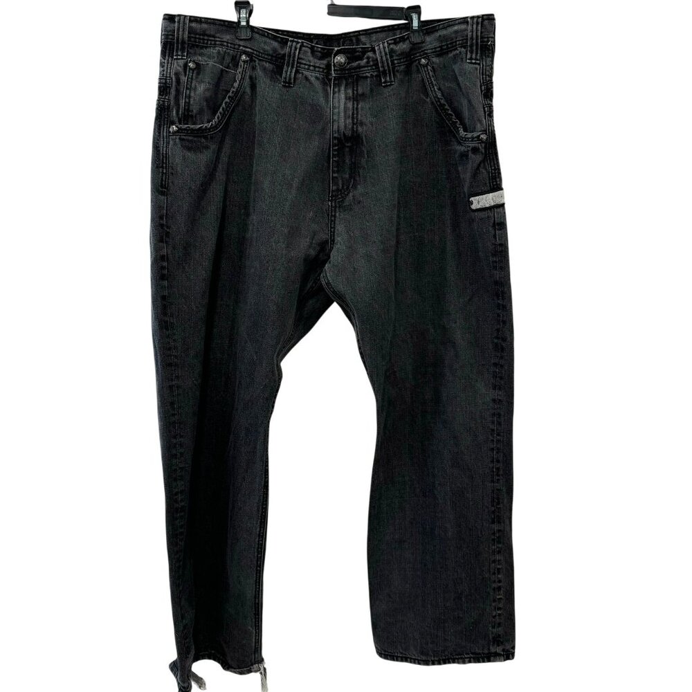 Coogi Mens Distressed Baggy Skater‎ Hip Hop Faded Black Jeans Size W44 L35